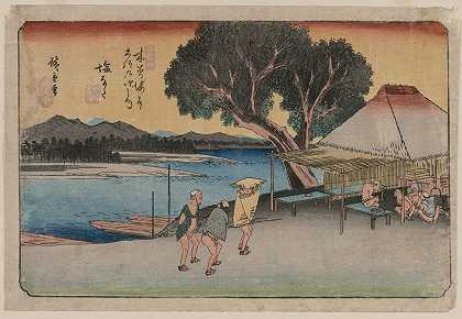 Kiso公路的69个车站：Shionata`The Sixty~Nine Stations of the Kiso Highway: Shionata (1797~1858) by Andō Hiroshige