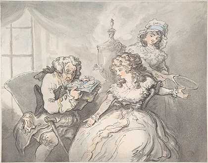 鉴赏家`The Connoisseur (1780–1800) by Thomas Rowlandson