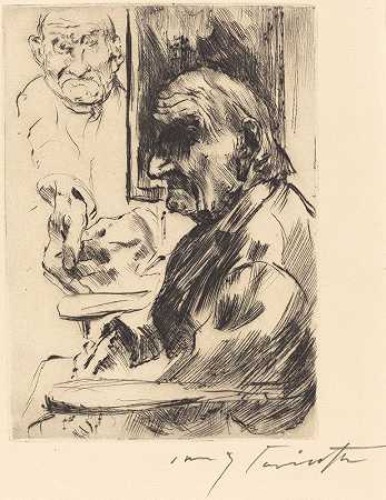 老人（奥尔特·曼）`Old Man (Alter Mann) (1916) by Lovis Corinth