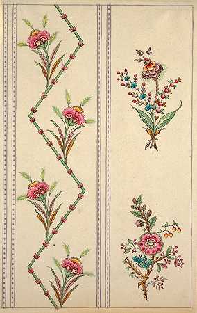 印花纺织品设计`Printed Textile Design (ca. 1801) by Louis-Albert DuBois