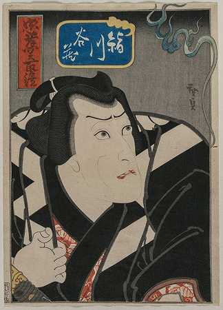 《勇敢而忠诚的摔跤手的镜子》中的金川·塔尼兹（ChūkōSekitori Kagami）`Kinugawa Tanizō in A Mirror of Brave and Loyal Wrestlers (Chūkō Sekitori Kagami) (1848) by Gosōtei Hirosada