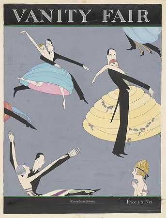 舞伴`Dancing couples (1921) by Anne Harriet Fish