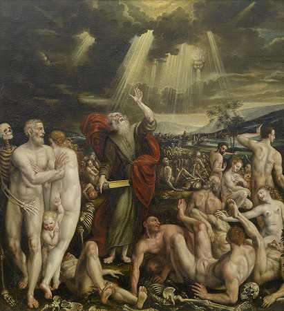 先知以西结的异象`Vision Of The Prophet Ezekiel by Quentin Massys
