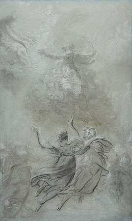 圣母的假设`The Assumption of the Virgin (ca. 1816–19) by Pierre-Paul Prud&;hon