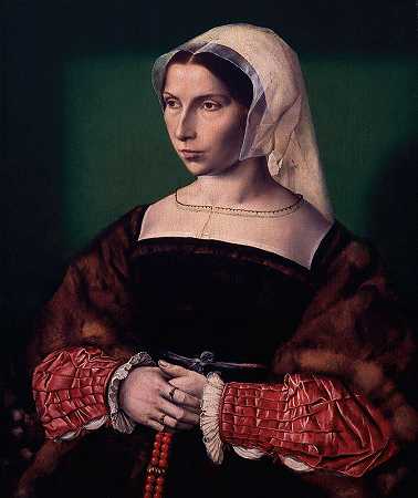 安妮·斯塔福德肖像`Portrait of Anne Stafford by Ambrosius Benson