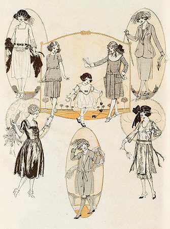 你女儿会根据自己的需要来调整最好的成人时装`Your daughter adapts the best of grown~up fashions to her own needs (1921)