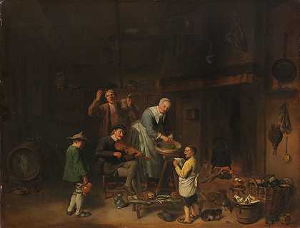 农家乐`Peasant Family Singing (1640 ~ 1677) by Pieter Duyfhuysen