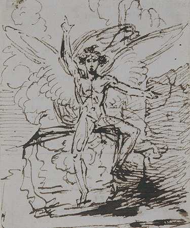 基督墓前的天使`The Angel at the Tomb of Christ (ca. 1812) by Benjamin West