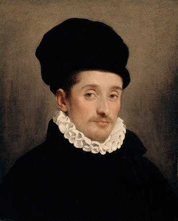 男人肖像`Portrait of a Man (between 1520 and 1578) by Giovanni Battista Moroni