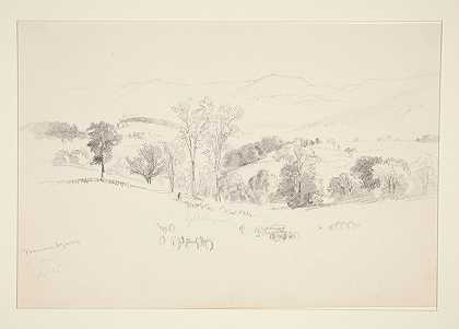 威廉斯敦附近的风景`Landscape Near Williamstown (1865) by Truman Seymour