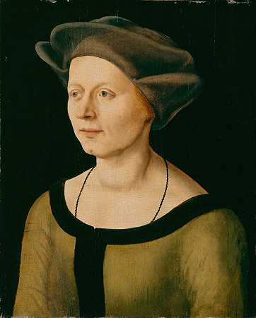 女人的肖像`Portrait Of A Woman (ca. 1515) by Joerg Breu the Elder