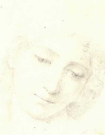 天使的头`Hoved af en engel (1808 – 1816) by Christian Gottlieb Kratzenstein-Stub