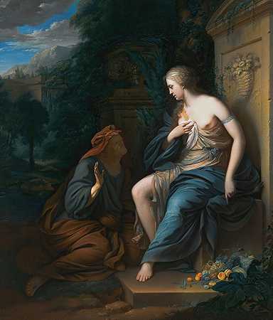 维图姆努斯和波莫纳`Vertumnus And Pomona by Follower of Adriaen van der Werff