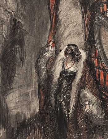 在歌剧院`At the Opera (1924) by Henry Patrick Raleigh