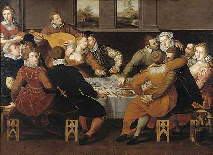 罪恶的人类感到惊讶`Sinful Mankind Surprised by the Day of Judgment (1549 – 1592) by the Day of Judgment by Dirck Barendsz.