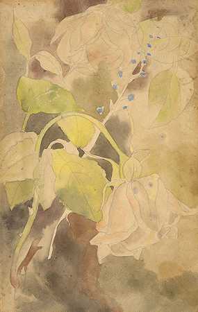桃红`Peachy Rose (ca. 1915) by Charles Demuth
