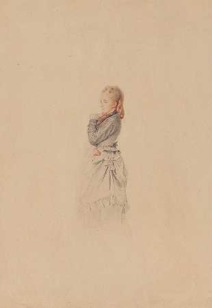 萨苏尔肖像`Portrait de sa soeur (1845~1916) by Marie Bracquemond