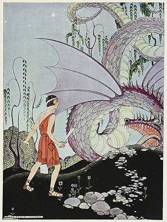 这只无情的爬行动物杀死了他的可怜的同伴`This pitiless reptile had killed his poor companions (1921) by Virginia Frances Sterrett