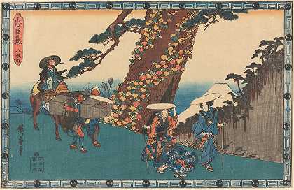 婚礼队伍`Wedding Procession (19th century) by Andō Hiroshige