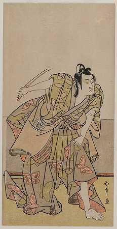 一川·蒙诺苏克二世饰演索加诺·戈罗`Ichikawa Monnosuke II as Soga no Goro (c. late 1770s) by Katsukawa Shunshō
