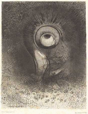也许有一个最初的视觉尝试在花（可能有第一个视觉尝试在花`Il y eut peut~etre une vision premiere essayee dans la fleur (There was perhaps a first vision attempted in the flower (1883) by Odilon Redon