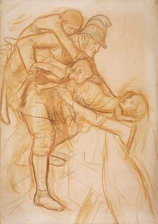 救援`The Rescue (1855) by Sir John Everett Millais