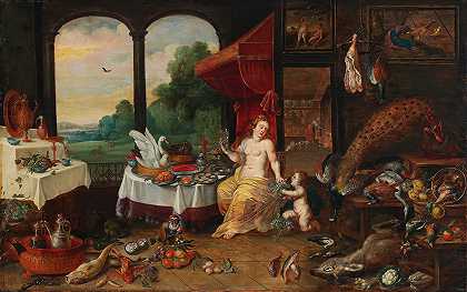 趣味寓言`Allegory of taste by Frans Wouters