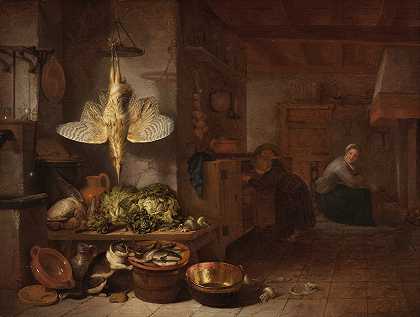 厨房`A Kitchen (ca. 1653–60) by Hendrik Martensz. Sorgh