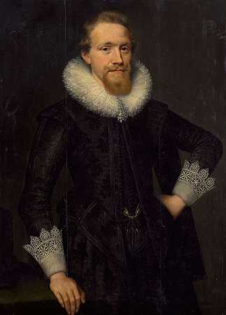 雅各布·佩根斯肖像`Portrait of Jacob Pergens (1619) by Salomon Mesdach