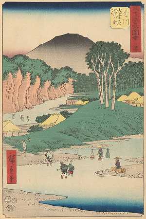 Kakegawa`Kakegawa (1855) by Andō Hiroshige