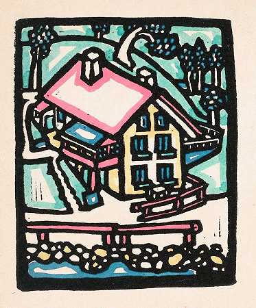 山上的房子`Huis op een heuvel (1906) by Reijer Stolk