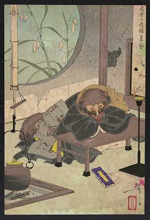 查加玛书`Bunbuku chagama (1880) by Tsukioka Yoshitoshi