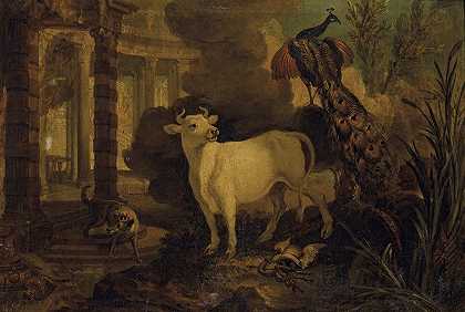 朱庇特变成了一头公牛`Jupiter transformed into a bull (1732) by Jean-Baptiste Oudry