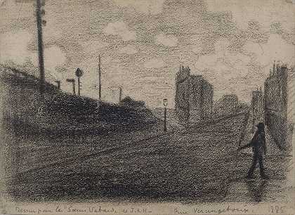 维切托里街`Rue Vercingétorix (1885) by Paul Signac