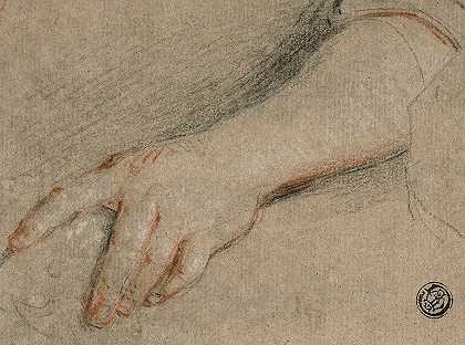 手指和前臂`Hand Pointing and Forearm by Antoine Coypel