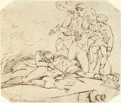 1775年12月31日，蒙哥马利将军在魁北克袭击中死亡`Death of General Montgomery in the Attack on Quebec, 31 December 1775 (1785) by John Trumbull