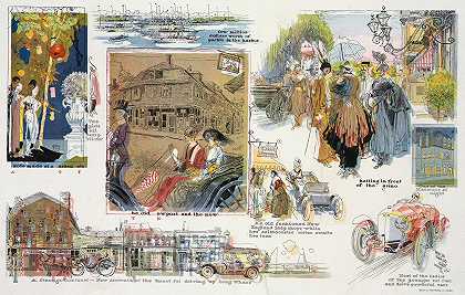 纽波特的素描书`A sketch~book at Newport (1914) by Raymond Crawford Ewer