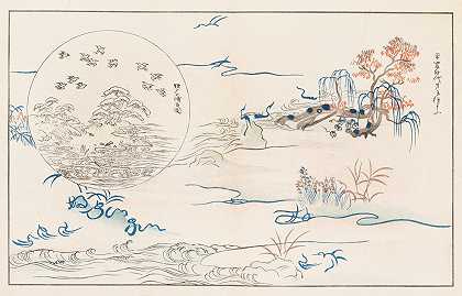 新信无忧̄，no shiori，Pl.06`Shinsen moyō no shiori, Pl.06 (1868~1912) by Rokkaku Shisui