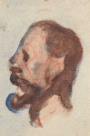 人头`Head of a Man IV by Honoré Daumier