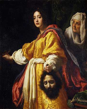 朱迪思是霍洛弗内斯的头目`Judith with the Head of Holofernes (1610~1612) by Cristofano Allori