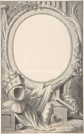 装饰框的设计`Design for an Ornamental Frame (18th century) by Pieter Tanjé