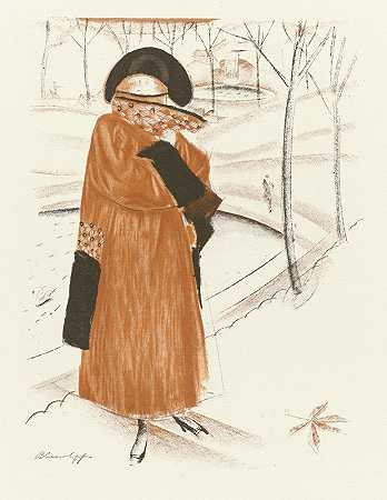 L预约时间涂层D下午，保罗·波雷特`LHeure du rendez~vous ; Manteau daprès~midi, de Paul Poiret (1920) by Alexander Evgenievich Yakovlev