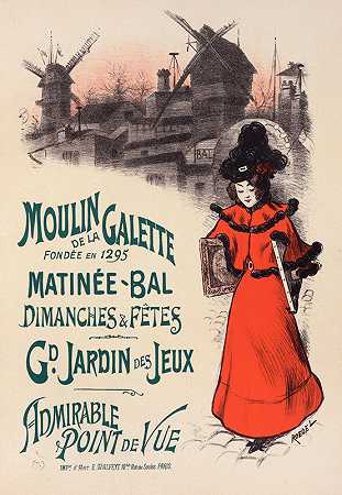 砂轮磨机`Moulin de la Galette (1897) by Auguste Roedel