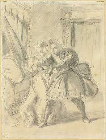 学习`Study (1836~1843) by Eugène Delacroix