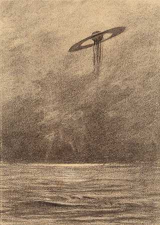 火星飞行器`Martian Flying Machine (1906) by Henrique Alvim Corrêa