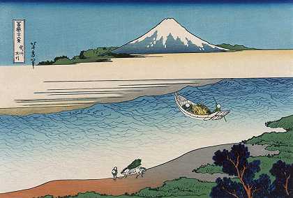 布什·塔玛加瓦`Bushū tamagawa by Katsushika Hokusai