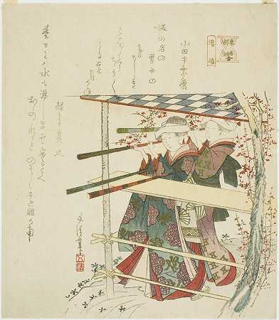 Yushima，来自系列比较东部首府（Toto meibutsu awase）和`Yushima, from the series ;A Comparison of Famous Things in the Eastern Capital (Toto meibutsu awase) (c. 1811~12) by Hotei Gosei