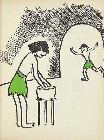 粘在泥里一个村庄、一种习俗和一个小男孩的故事`Stick~in~the~Mud; a tale of a village, a custom, and a little boy pl9 (1953) by Fred Ketchum