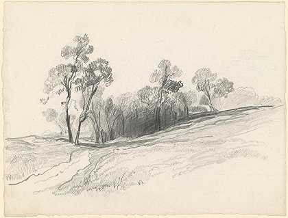景观`Landscape (c. 1835~1840) by Seth Wells Cheney