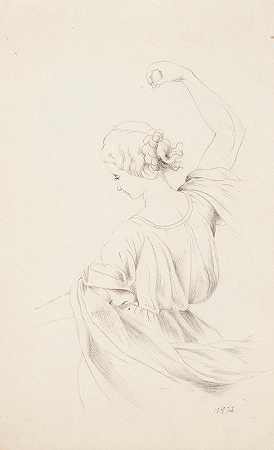 跳舞的女孩，回来`Dancing girl, back (1872 ~ 1874) by Helene Schjerfbeck